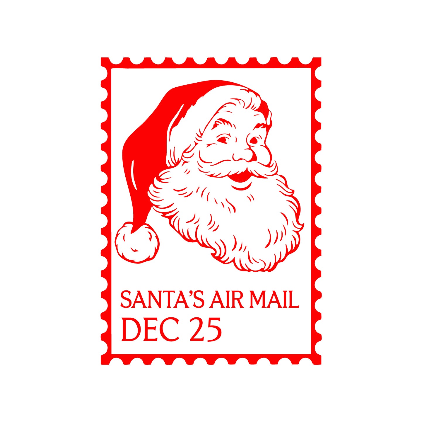Christmas Stamp - Santa's Air Mail Dec 25